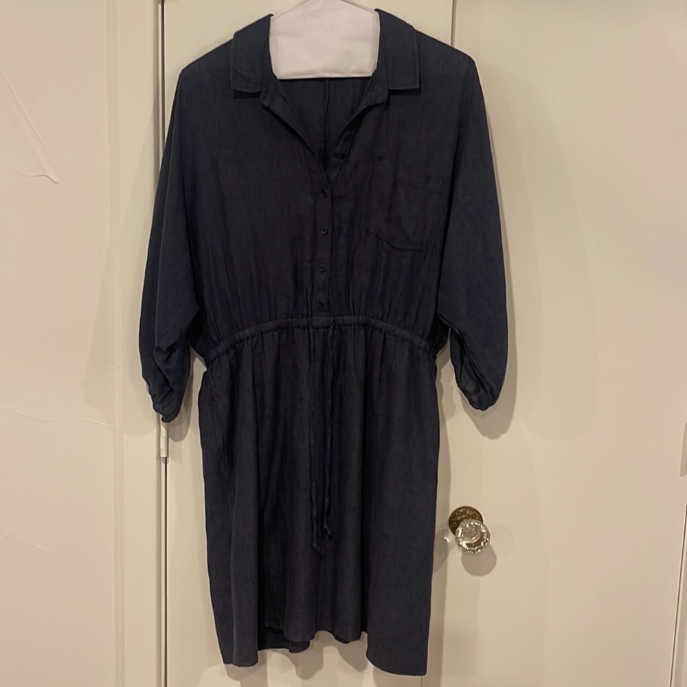 Garnet Hill Navy Blue Dress